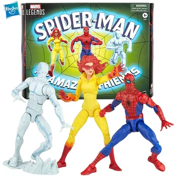 Оригинальный модельный комплект Hasbro Marvel Legends Человек-паук, Огненная звезда, Айсман, аниме, фигурка, игрушки, подарки для мальчиков
