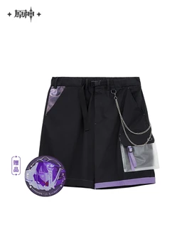 Официальные студенческие летние пляжные шорты Genshin Impact Beelzebul, Свободные модные полуботинки для мальчиков и девочек, повседневные брюки Оверсайз