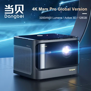 Проектор Dangbei Mars Pro 4K Laser Beamer 3200ANSI Lumen с 128 ГБ Памяти Активный 3D Wifi Smart TV Видео Домашний Кинотеатр