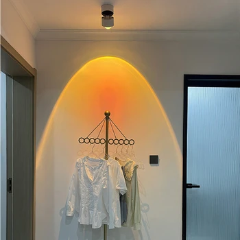 Прожектор на закате, регулируемый угол наклона на стене, домашняя гостиная, крыльцо, картина, атмосферный свет и освещение магазина