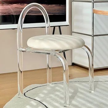 Прозрачные акриловые стулья для спальни, мебель, Прозрачные акриловые стулья, повседневная роскошная столовая, скандинавская простота