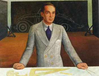 Репродукция картины маслом 100% ручной работы на льняном холсте профессионального художника edsel-b-ford-1932, бесплатная доставка