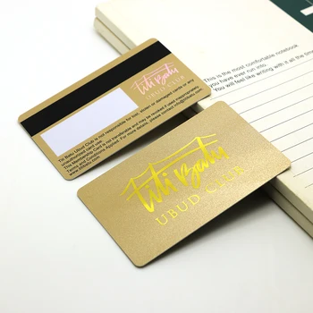 Роскошные Пластиковые визитные карточки с лазерным горячим тиснением из золотистого ПВХ для VIP-членства и лояльности