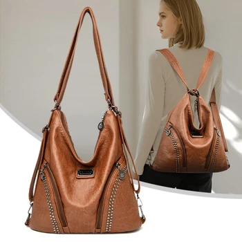 Роскошный рюкзак, Новая женская сумка, модная многофункциональная дорожная женская сумка, сумки через плечо большой емкости, сумки через плечо из искусственной кожи