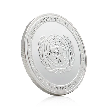 Серебряная монета Международного мира, Посеребренная Памятная медаль, Предметы коллекционирования миротворческих операций