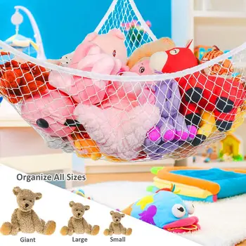 Сетчатый игрушечный гамак, угловые мягкие игрушки, детский подвесной органайзер для хранения