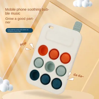 Силиконовая сенсорная детская игрушка-телефон Монтессори для малышей 0-12 месяцев, детские развивающие игрушки-антистресс для детей, детские игрушки от 1 до 3 лет