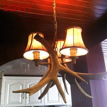 Современная люстра BUNNY Подвесной светильник LED Antler Креативный Подвесной потолочный светильник для домашнего декора столовой