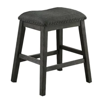 Современная Мебель для столовой, стулья, комплект из 2 табуретов с высокой высотой стойки, темно-коричневая отделка из пенопласта.