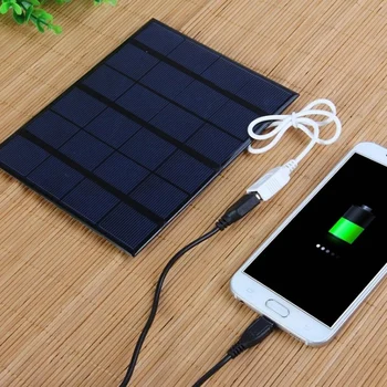 Солнечное Зарядное Устройство 3,5 Вт Поликристаллический Фотоэлемент Солнечная Панель USB Солнечное Мобильное Зарядное Устройство Для Power Bank