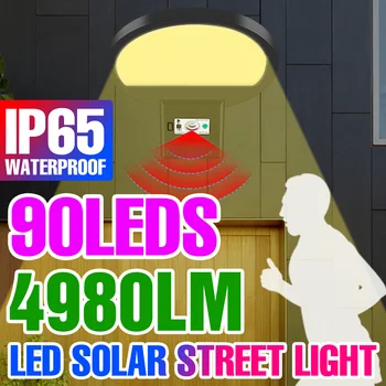 Солнечный светодиодный светильник наружный IP65 Водонепроницаемый 50 Вт Украшение для сада Уличный фонарь Во дворах SMD2835 Светодиодный отражатель аварийных огней