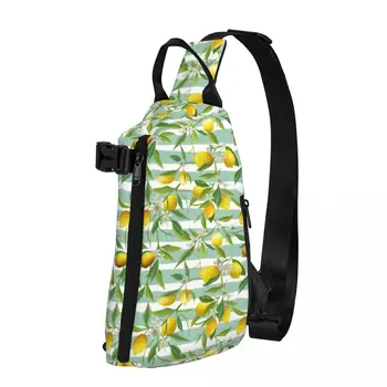 Сумки через плечо с цветком Лимона, полосатый принт, стильная нагрудная сумка, мужской телефон, дорожная сумка-слинг, Уличный стиль, маленькие сумки с принтом
