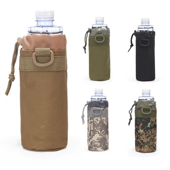 Тактическая сумка для бутылки с водой, открытый камуфляжный держатель для чайника, система Molle, Походная сумка для охотничьих бутылок, сумки для бутылок с водой