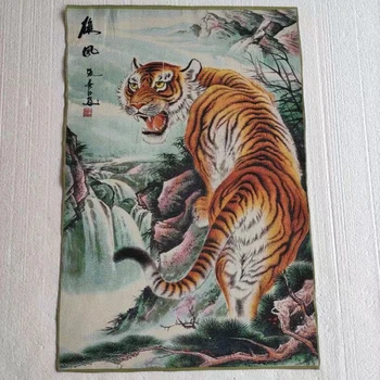 Танка, Сюнфэн, Горный Тигр, вышитая картина из парчи, изысканное украшение для дома, благоприятная Танка
